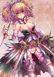  armor breasts cleavage fantasy kara_(color) large_breasts original panties solo sword thighhighs underwear weapon 