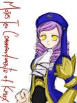  ayakaxk bad_id bad_pixiv_id dlanor_a_knox drill_hair eiserne_jungfrau hat purple_hair solo umineko_no_naku_koro_ni yellow_eyes 