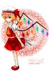  aisuruhoshi bad_deviantart_id bad_id blonde_hair bow dress flandre_scarlet hat one_side_up ponytail red_eyes ribbon short_hair solo touhou wings 