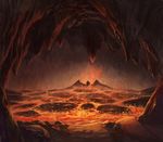  dragon fire guild_wars molten_rock no_humans original puyoakira scenery stalactite the_great_destroyer 