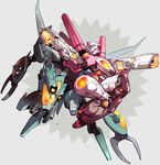  1girl arcee back-to-back dual_wielding gun holding mecha no_humans robot science_fiction shishio transformers weapon whirl 
