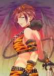  animal_print bad_id bad_pixiv_id bracelet breasts brown_hair chain club collar green_eyes horns idolmaster idolmaster_cinderella_girls jewelry kanabou kiba_manami looking_at_viewer medium_breasts midriff oni setsubun short_hair skirt smile solo spiked_bracelet spikes tiger_print weapon youhei_(testament) 