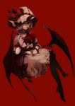  :q ascot bat_wings blood blood_on_face bow downscaled frills full_body hat hat_ribbon highres looking_at_viewer md5_mismatch mob_cap nail_polish no-kan pantyhose puffy_sleeves red_background red_eyes remilia_scarlet resized ribbon shirt short_hair short_sleeves simple_background skirt skirt_set smile solo tongue tongue_out touhou wings wrist_ribbon 