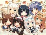  :3 :d :o absurdres ahoge animal_ears apron azuki_(sayori) bangs black_hair black_legwear blue_eyes blue_hair blunt_bangs blush bob_cut bow breasts brown_eyes brown_hair brown_legwear buttons cake candy cat_ears cat_hair_ornament cat_tail checkerboard_cookie cherry chestnut_mouth chibi chocola_(sayori) cinnamon_(sayori) cleavage coconut_(sayori) cookie dessert everyone fang finger_to_mouth flat_chest floating_hair flower food fruit grapes green_ice_cream hair_flower hair_ornament hair_ribbon hairband hand_on_own_knee hands_together heterochromia high_ponytail highres huge_filesize ice_cream ice_cream_cone japanese_clothes kimono kneehighs leaning_forward leg_lift lollipop long_hair looking_at_viewer low_twintails maid maid_headdress maple_(sayori) minazuki_shigure mittens multiple_girls neckerchief nekopara no_nose official_art open_mouth orange_hair outline outstretched_arms parted_bangs platinum_blonde_hair pleated_skirt polka_dot polka_dot_background ponytail puffy_short_sleeves puffy_sleeves purple_eyes ribbon ribbon_trim sayori scan school_uniform serafuku shirt short_sleeves shortcake sitting skirt sleeveless sleeveless_shirt slice_of_cake slit_pupils smile spread_arms standing standing_on_one_leg strawberry swiss_roll tail thighhighs triple_scoop twintails two_side_up v vanilla_(sayori) very_long_hair vest waffle_cone waist_apron white_hair white_legwear wrist_cuffs yellow_eyes 