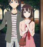  1boy 1girl brown_eyes brown_hair katou_megumi saenai_heroine_no_sodatekata screencap short_hair 