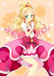  aqua_eyes blonde_hair blue_eyes blush bow choker closed_mouth collarbone cure_flora earrings flower frilled_skirt frills gloves go!_princess_precure gradient_hair hair_ornament half_updo haruno_haruka jewelry long_hair magical_girl multicolored_hair pink_bow pink_hair pink_skirt precure puffy_short_sleeves puffy_sleeves shisui_suzuka short_sleeves skirt smile solo sparkle streaked_hair two-tone_hair wavy_hair 