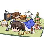  :3 aircraft airplane brown_hair folded_ponytail food fruit hair_ornament heater holding horns i-58_(kantai_collection) inazuma_(kantai_collection) kad kadomatsu kaga_(kantai_collection) kagami_mochi kantai_collection kotatsu long_hair lying mandarin_orange mittens multiple_girls northern_ocean_hime on_stomach orange_eyes pink_hair revision school_swimsuit school_uniform serafuku shinkaisei-kan side_ponytail sitting sparkle suda_(yuunagi_enikki) swimsuit swimsuit_under_clothes table torpedo white_hair white_skin 