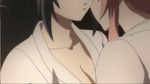  2girls animated animated_gif breasts eyes_closed female hyakka_ryouran_samurai_girls large_breasts maeda_keiji_(hyakka_ryouran) multiple_girls nipples pink_hair sitting uesugi_kagekatsu_(hyakka_ryouran) yuri 