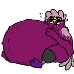 1:1 2024 ambiguous_gender amputee anthro bodily_fluids bugsnax colored digital_media_(artwork) disability drooling floofty_fizzlebean full-length_portrait grumpus hi_res hyper hyper_pregnancy magenta_fur portrait pregnant pregnant_anthro pregsnax(artist) prosthetic prosthetic_leg prosthetic_limb saliva simple_background solo_focus young_horses