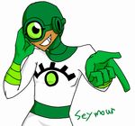  1boy bodysuit character_name cyclops dark_skin dc_comics gloves male male_focus one-eyed see-more smile solo teen_titans 