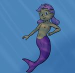  animal_genitalia brown_nipples bubble_guppies female flat_chested genital_slit hair looking_at_viewer marine mermaid nipples oona purple_hair slit solo te young 