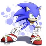  2014 anthro bandage blue_hair blue_skin clothed clothing feral gloves green_eyes hair latiar looking_at_viewer male plain_background scarf sega shoes solo sonic_(series) sonic_boom sonic_the_hedgehog white_skin 