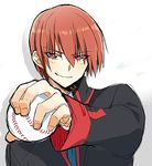  ashida_yuri baseball brown_hair little_busters! male_focus natsume_kyousuke red_eyes school_uniform solo 