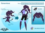  2014 anthro banette black_sclera breasts clothed clothing duo english_text fan_character female feral genevieve hair latiar looking_at_viewer model_sheet nintendo nude pok&eacute;ball pok&eacute;mon pok&eacute;morph purple_hair purple_skin smile text video_games 