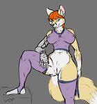  bottomless canine clothed clothing dunstanmarshall female fox half-dressed mammal presenting pussy spreading wren_cronkowski 