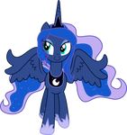  2015 absurd_res alpha_channel equine female feral friendship_is_magic hi_res horn mammal my_little_pony princess_luna_(mlp) smile solo theshadowstone winged_unicorn wings 
