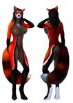  anthro bear breasts butt digitigrade female latex_(artist) mammal nipples nude red_panda solo vega 