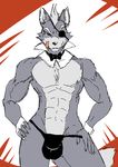  a-side anthro bulge canine male mammal muscles nintendo pecs solo star_fox video_games wolf wolf_o&#039;donnell 
