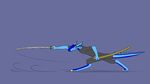  1080p 2014 anthro clothing digitigrade dragon katana katuro male scalie solo sword weapon 