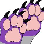  2015 20threeyears ambiguous_gender avantle canine foot_focus fox fur hindpaw mammal paws pink_paws purple_fur rainbowjokerhound solo 