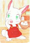  3_fingers 3_toes anime apron chima&#039;s_mother clover&#039;s_mother comic female fur green_eyes happy_happy_clover japanese manga mother parent pixiv sayuri_tatsuyama short_fur solo toes white_fur worried 