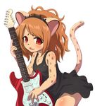  anthro cheetah feline female guitar hair kemono long_hair mammal musical_instrument orange_hair red_eyes show_by_rock!! solo unknown_artist 
