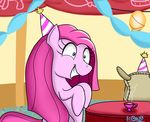 balloon blue_eyes coffee cup equine female feral friendship_is_magic fur hair hat horse icebreak23 mammal my_little_pony party party_hat pink_fur pink_hair pinkamena_(mlp) pinkie_pie_(mlp) pony smile 