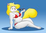  animaniacs bikini breasts cleavage clothed clothing eyewear female lordstormcaller mammal minerva_mink mink mustelid navel obese obesity overweight solo sunglasses swimsuit 