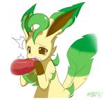  ahoge ambiguous_gender brown_eyes canine cum cum_in_mouth cum_inside disembodied_penis duo eeveelution erection feral fur leaf leafeon male mammal nintendo open_mouth paws penis plain_background pok&eacute;mon solo_focus tears umbreon video_games z-fox 