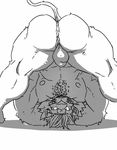  bulge butt clothing fb1907 feline fundoshi lion male mammal monochrome presenting presenting_hindquarters solo underwear 