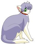  cat feline female feral fur green_eyes kemono mammal one_eye_closed purple_fur solo unknown_artist wink 