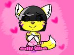 &lt;3 anthro blush canine chibi cute female fox mammal meme pillow shempu socks solo thigh_high yes yes_pillow 
