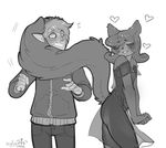  &lt;3 anthro blush breasts buckteeth clothed clothing duo elf eyes_closed female fur hair hoodie humanoid jake_klybek long_hair male mammal merriberry nipples pants rodent sammy_(character) skimpy small_breasts squirrel standing translucent transparent_clothing 
