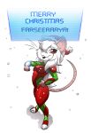  absurd_res amber_(nyxcha) anthro armor boscotty christmas christmas_clothing christmas_headwear clothed clothing female fur green_armor hair hat headgear headwear hi_res holidays long_hair mammal murid murine pilot_suit rat red_armor red_eyes rodent santa_hat skaven snout solo tail warhammer_(franchise) warhammer_fantasy white_body white_fur white_hair white_tail 