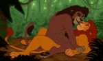  anthro disney duo feline gay koutou kovu lion male mammal on_top simba smile straddling the_lion_king 