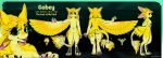 absurd_res anthro arm_out arm_outstretched avali avian black_background black_claws black_scutes blep blonde_hair border character_name claws color_swatch digitigrade feather_hair feathered_wings feathers front_view gabey_goldfeather_(avali) gingerrey gold_wings green_border green_eyes green_sparkles green_tattoo hair height hi_res information intersex intersex_anthro looking_at_viewer maleherm maleherm_(lore) maleherm_anthro measurements model_sheet nude nude_anthro nude_maleherm pawpads pink_inner_ear pink_pawpads pink_tongue pseudo_hair rear_view scuted_feet scuted_hands scutes side_view signature simple_background solo sparkles species_name standing stated_gender tail tattoo text tongue tongue_out winged_arms wings womb_tattoo yellow_arms yellow_body yellow_ears yellow_feathers yellow_tail yellow_wings