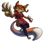  anthro awesomenauts brown_eyes canine female fingerless_gloves fox gloves hat mammal official_art penny_fox solo 