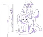  age_difference age_play all_fours anthro aogami bedroom being_watched big_breasts blush breasts canine child clothed clothing cub dog doggystyle door duo_focus female from_behind fur group hair interspecies lagomorph larger_female male mammal milf mother nude open_mouth parent penetration rabbit sex size_difference smaller_male smile straight vaginal vaginal_penetration young 