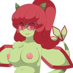  2015 alpha_channel anthro breasts butt dragon female flygon hair hi_res looking_at_viewer maylene_(aj_the_flygon) nintendo nipples nirriti open_mouth plain_background pok&eacute;mon red_eyes red_hair scalie shadow smile solo tongue transparent_background video_games wings 