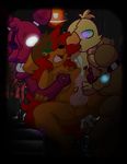 anthro balls breasts brown_fur brown_hair canine chica crying cum dickgirl dog fan_character female five_nights_at_freddy&#039;s foxy freddy fur gangbang group group_sex hair intersex knot male mammal nipple_pinch nude penis razie razzlespup sex signature tears 