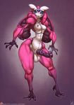  alien anthro arthropod atryl balls barbs breasts dickgirl insect intersex looking_at_viewer mandible monster multiple_eyes nipples nude penis solo unknown_species vein voluptuous wide_hips 