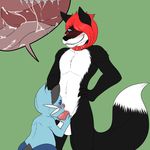  anatomically_correct anthro blush canine cutaway dewott duo fellatio fox girly heyitshappydoodles internal internal_oral kite512 knot male mammal nic nintendo oral penis plain_background pok&eacute;mon precum saliva sex size_difference teeth video_games 