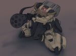  aiming ammunition_box commentary_request dom_(mobile_suit) dom_barrage gatling_gun gundam machinery mecha mecha_focus mecha_kaku_man mobile_suit no_humans one-eyed robot science_fiction sketch weapon zeon 