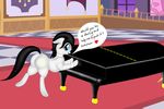  &lt;3 absurd_res anus big_butt black_hair blue_eyes butt cutie_mark equine fan_character female fur hair hi_res hooves horse inside klavinova long_hair looking_at_viewer looking_back mammal musical_instrument my_little_pony piano pony presenting raised_tail rear_view smile solo text 
