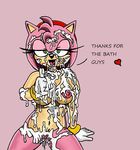  &lt;3 ahegao amy_rose anthro big_breasts breasts bukkake cum cum_everywhere cum_on_breasts damian_hodge excessive_cum female fucked_silly messy orgasm plain_background sega solo sonic_(series) text tongue tongue_out white_background 