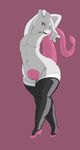  ambiguous_gender featureless_crotch girly legwear mcnasty mewtwo nintendo pok&eacute;mon solo stockings video_games wide_hips 