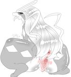  2015 anal_prolapse anthro anus big_butt blush breasts butt censored drooling female hair legendary_pok&eacute;mon long_hair looking_at_viewer looking_back nintendo nipples pok&eacute;mon presenting presenting_hindquarters prolapse puffy_anus pussy saliva side_boob smile solo spread_legs spreading suicune teddy_jack video_games wide_hips 