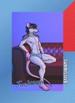  2014 anthro briefs catwolf clothed clothing fur fur_pile hair half-dressed male mammal mouse muscles nipples pecs rodent smile sofa solo toes topless underwear 