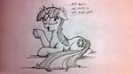  2013 cutie_mark dialogue divide_by_zero english_text equine female friendship_is_magic hair horn insane lying mammal messy_hair monochrome my_little_pony ncmares sketch solo text twilight_sparkle_(mlp) unicorn 