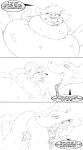  2012 anthro asphyxiation bodily_fluids choking coiling comic dialogue digital_media_(artwork) duo english_text female female_prey feral fur group hair head_first head_in_mouth herpestid hi_res jajuka larger_pred male male/female male_pred mammal mongoose monochrome open_mouth python reptile roma_(tacokurt) saliva scalie simple_background size_difference snake swallowing tacokurt tail tears text vore 